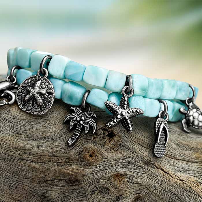 Larimar Charm Bracelets