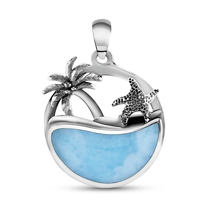 Beachy Necklace with larimar by Marahlago 