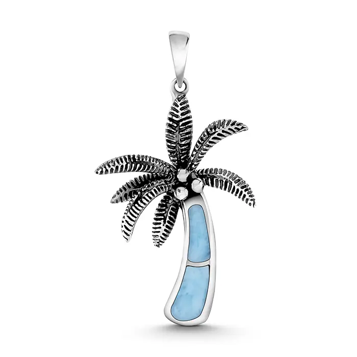 Palm Tree Pendant in Sterling Silver