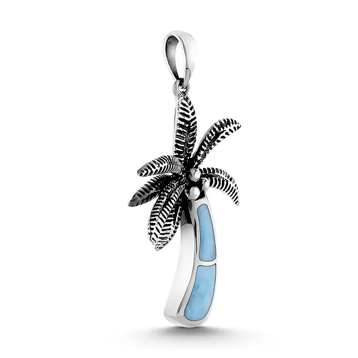 Palm Tree Pendant in Sterling Silver