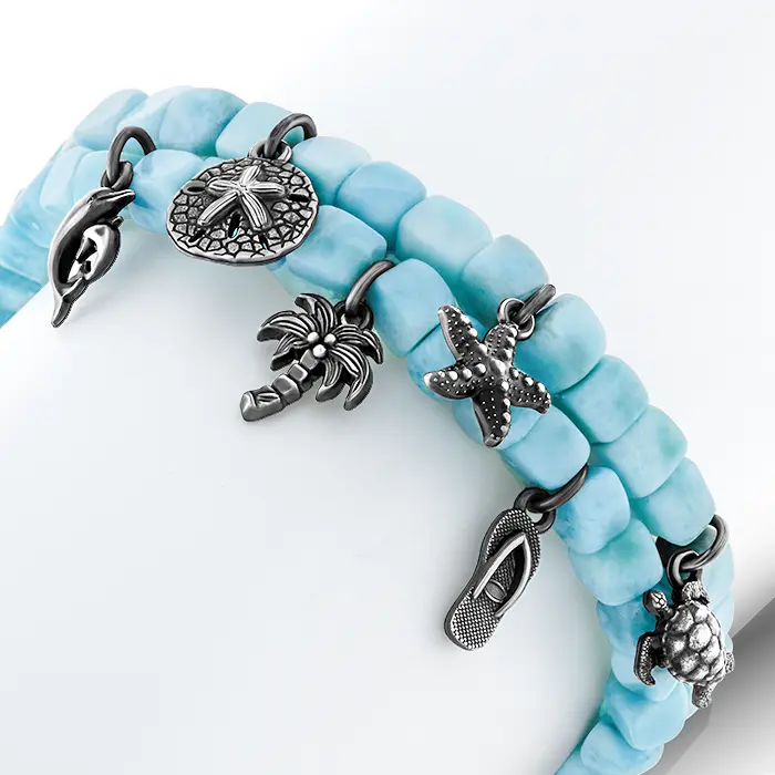 Larimar Charm Bracelets by Marahlago