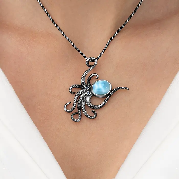 Octopus Pendant in sterling silver