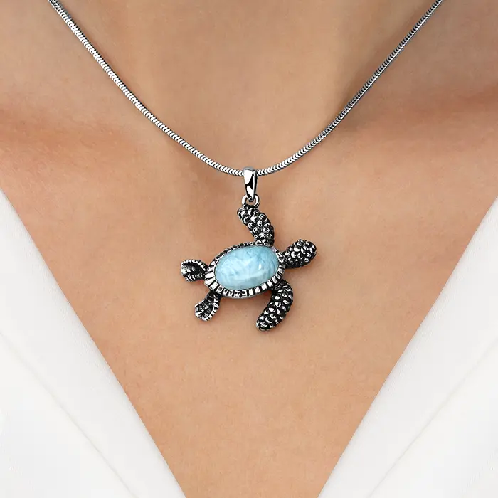 Sterling Silver Turtle Necklace