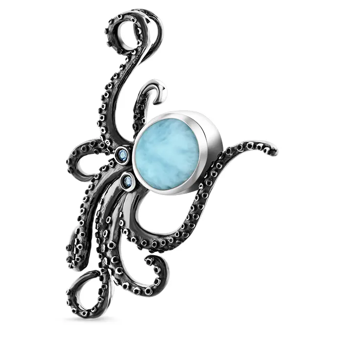 Octopus Pendant in Sterling silver