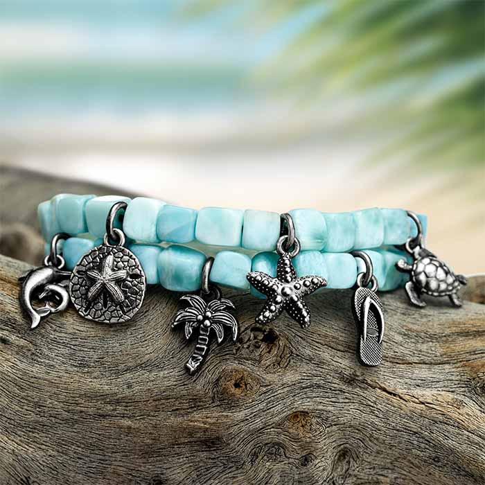 Larimar Charm Bracelets by Marahlago