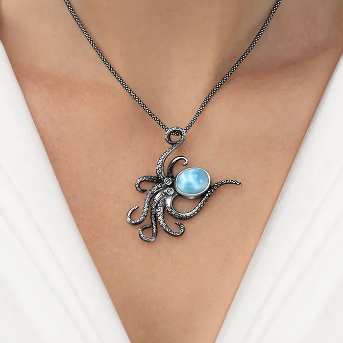 Octopus Pendant in sterling silver