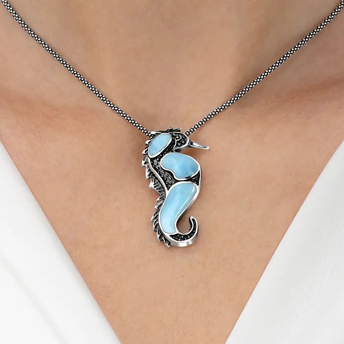 Seahorse Necklace | Marahlago Larimar Jewelry