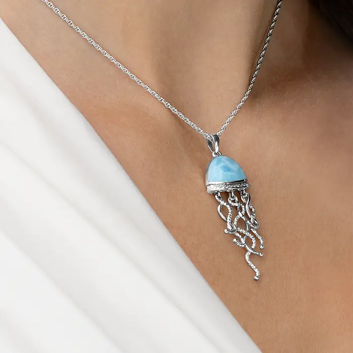 Jellyfish Necklace in sterling silver 