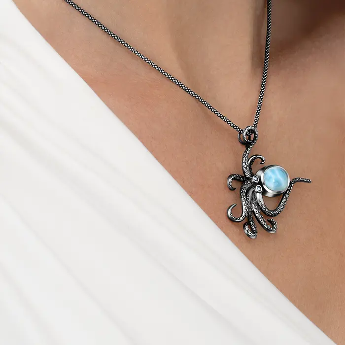 Octopus Pendant in Sterling silver