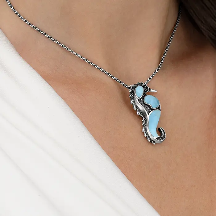 Seahorse Necklace | Marahlago Larimar Jewelry