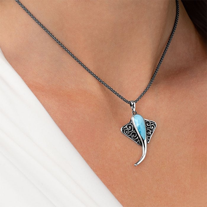 Stingray Necklace in Sterling Silver