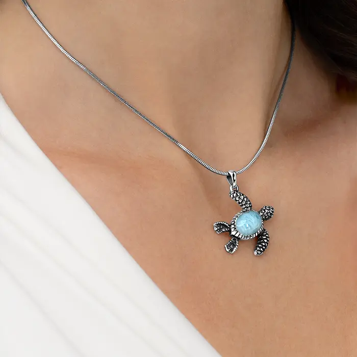 Sterling Silver Turtle Necklace