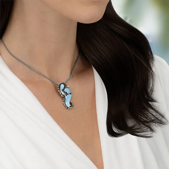 Seahorse Necklace | Marahlago Larimar Jewelry