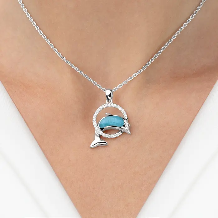 Dolphin Pendant in sterling silve