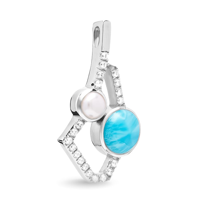 Serenade Larimar Pendant in silver by marahlago