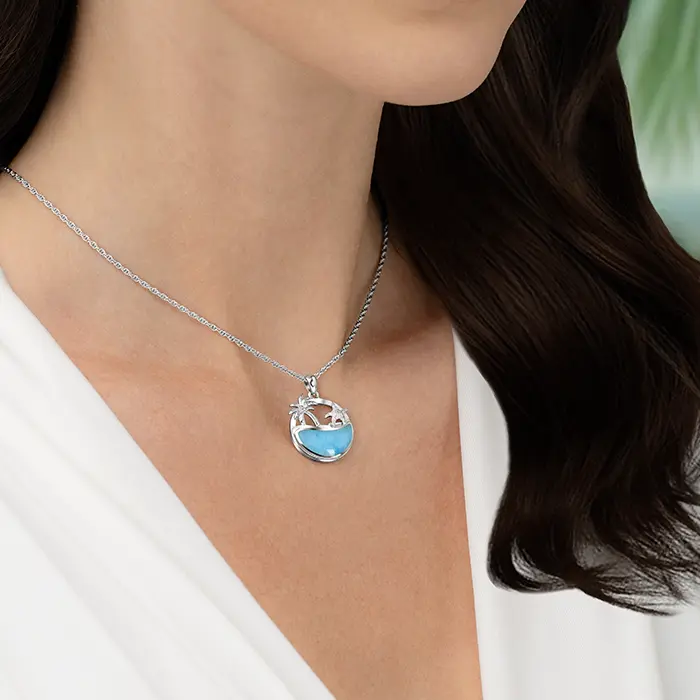 Beachy Necklace with larimar by Marahlago 