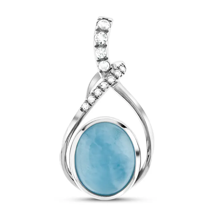 Jae Larimar Necklace in silver by Marahlago