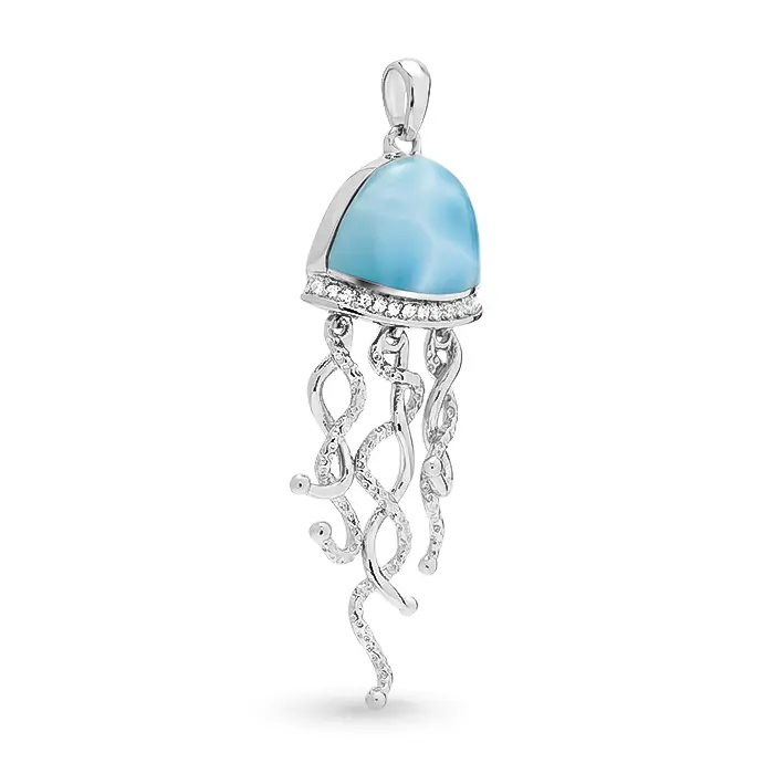 Jellyfish Necklace in sterling silver 