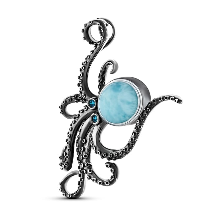 Octopus Pendant in sterling silver