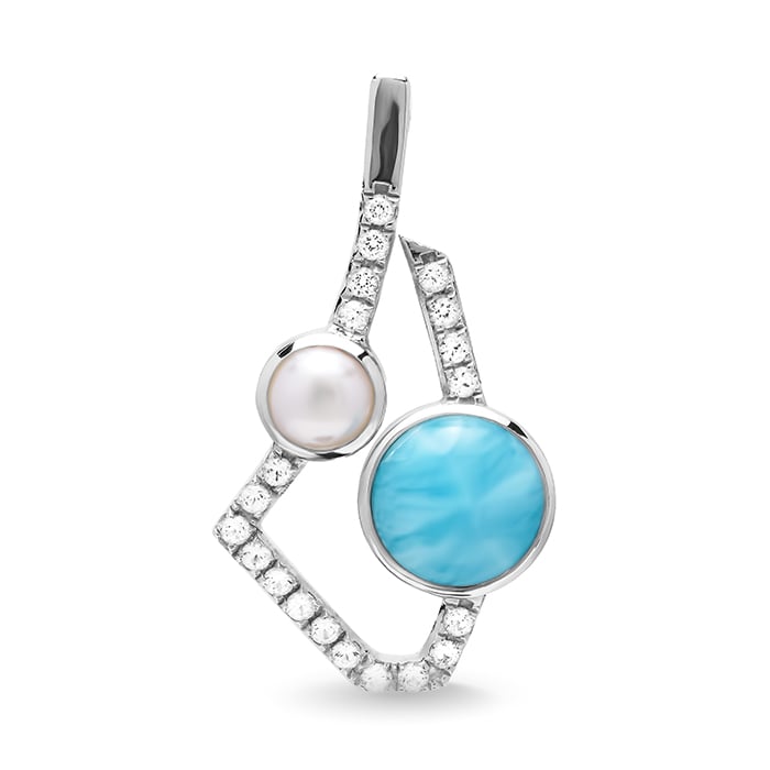 Serenade Larimar Pendant in silver by marahlago