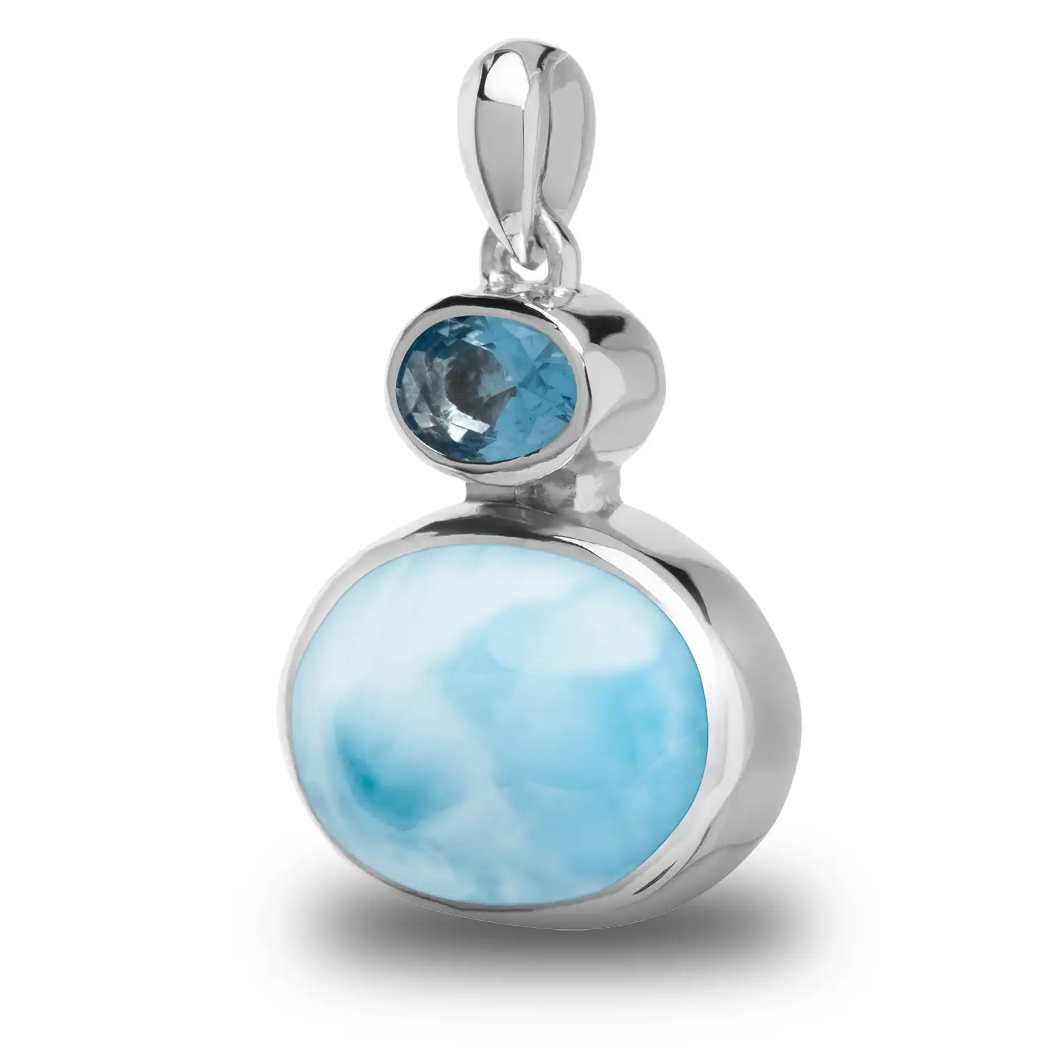 Avery Larimar Sterling Silver Pendant Necklace by Marahlago 