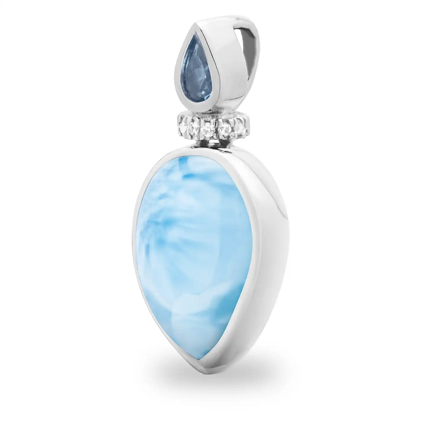 Esme Larimar Necklace in sterling silver by Marahlago