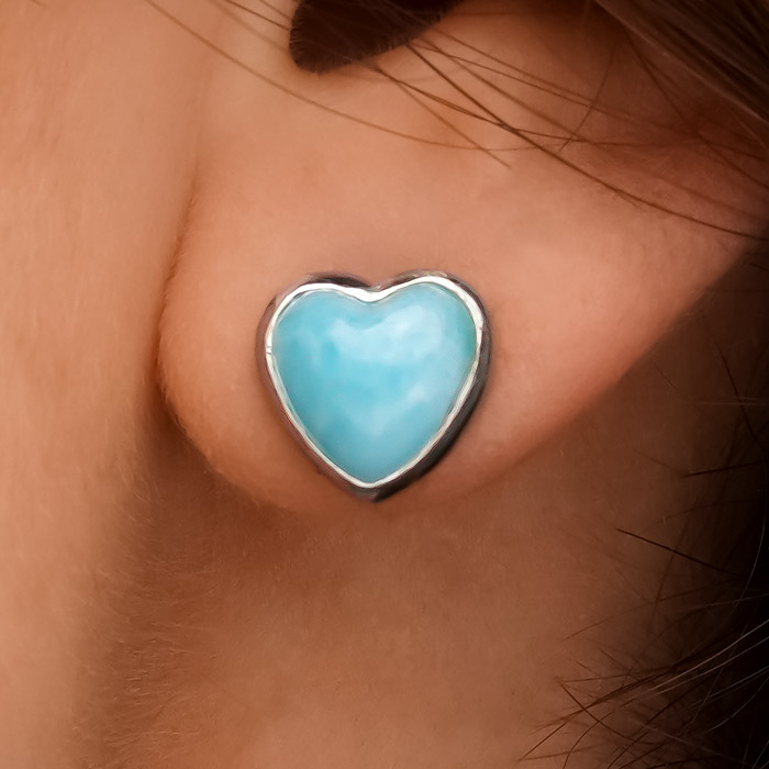 Women's Heart Stud Earrings