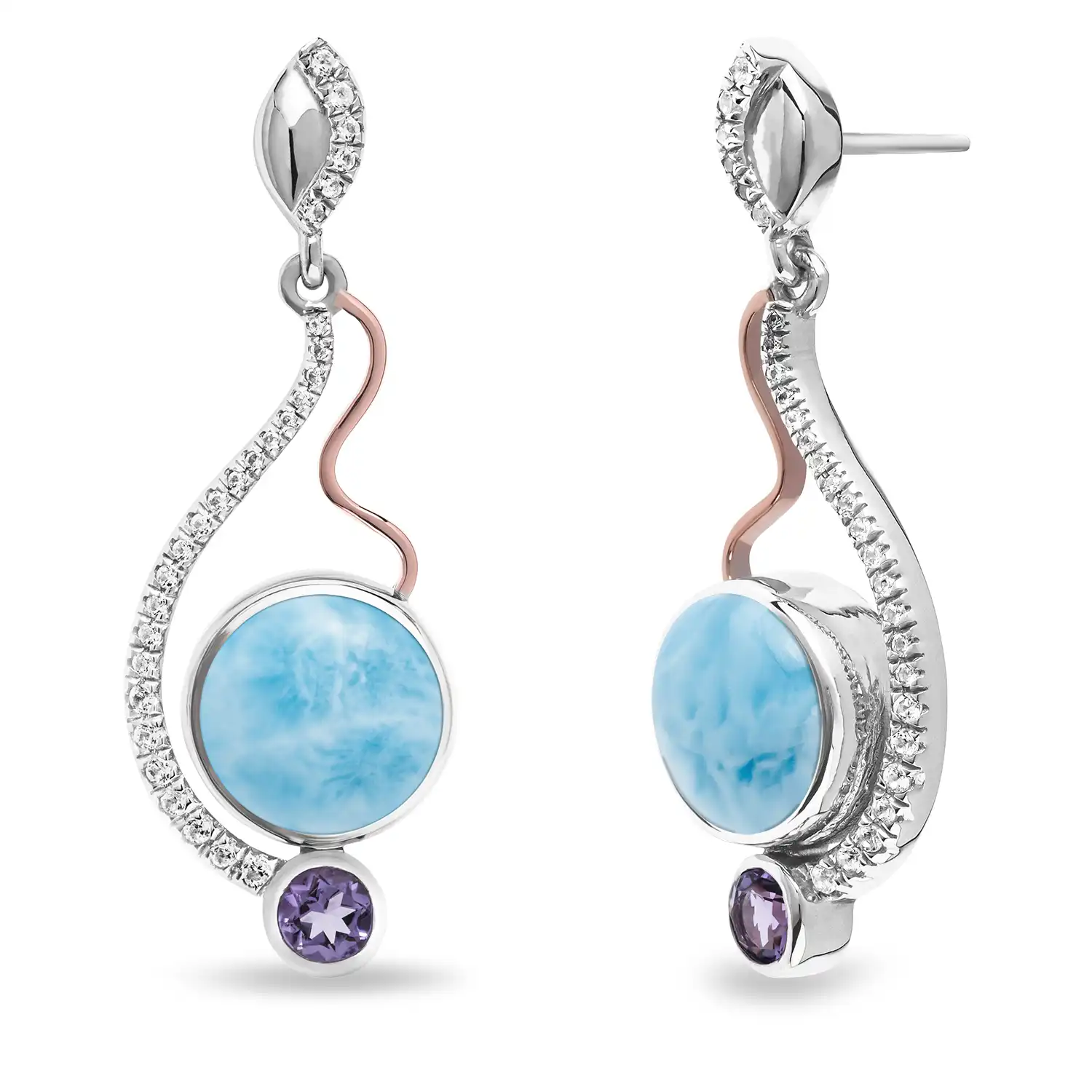 Lyla Larimar Earrings