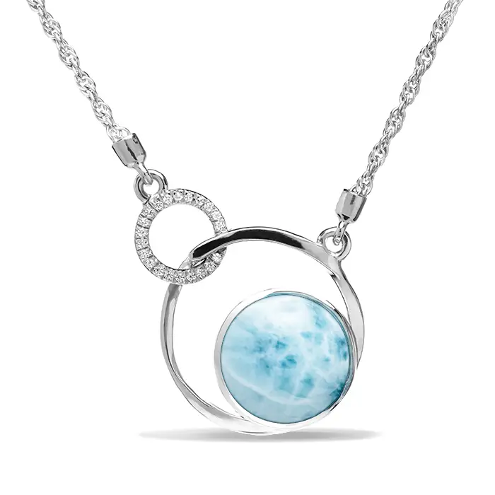 Sapphire Larimar Necklace